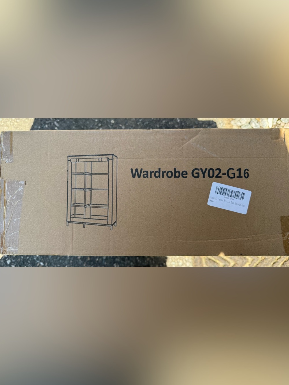 Wardrobe GY02-G16 Portable Fabric Closet Organizer - Black